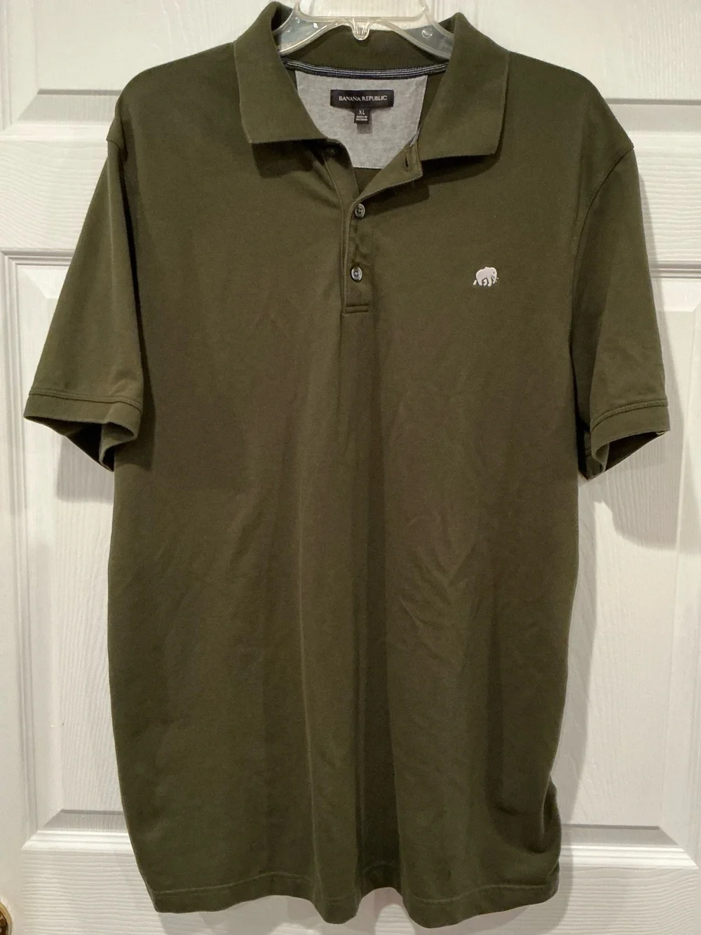 Banana Republic Olive Polo with Small Elephant Logo